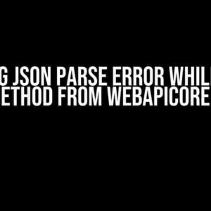 Solving Json Parse Error While Using /login Method from WebApiCore Identity